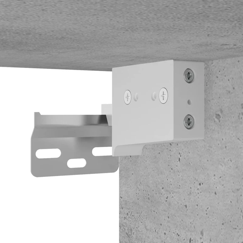 Buffet bahut commode armoire meuble de rangement organisateur cuisine salle de séjour salon haut 34,5 x 34 x 180 cm bois d'ingénierie gris 02_0034301