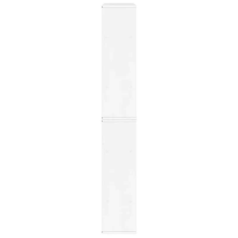 Lot de 5 armoires latérales modulaires rangement 40 x 24 x 79 cm style rustique en bois massif blanc 02_0055973