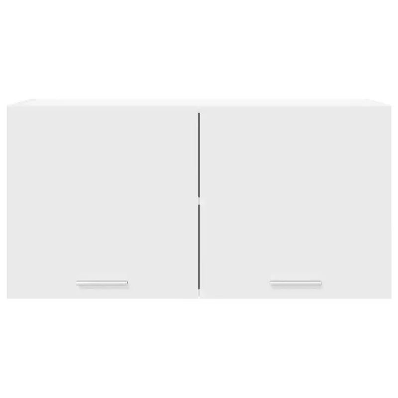Armoire suspendue moderne design épuré 80 x 31 x 40 cm espace de rangement grande capacité en bois d'ingénierie blanc 02_0053225