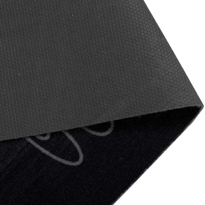 Tapis de cuisine antidérapant design moderne 180 x 60 cm absorbe eau et saleté ambiance épurée en velours noir 02_0058987