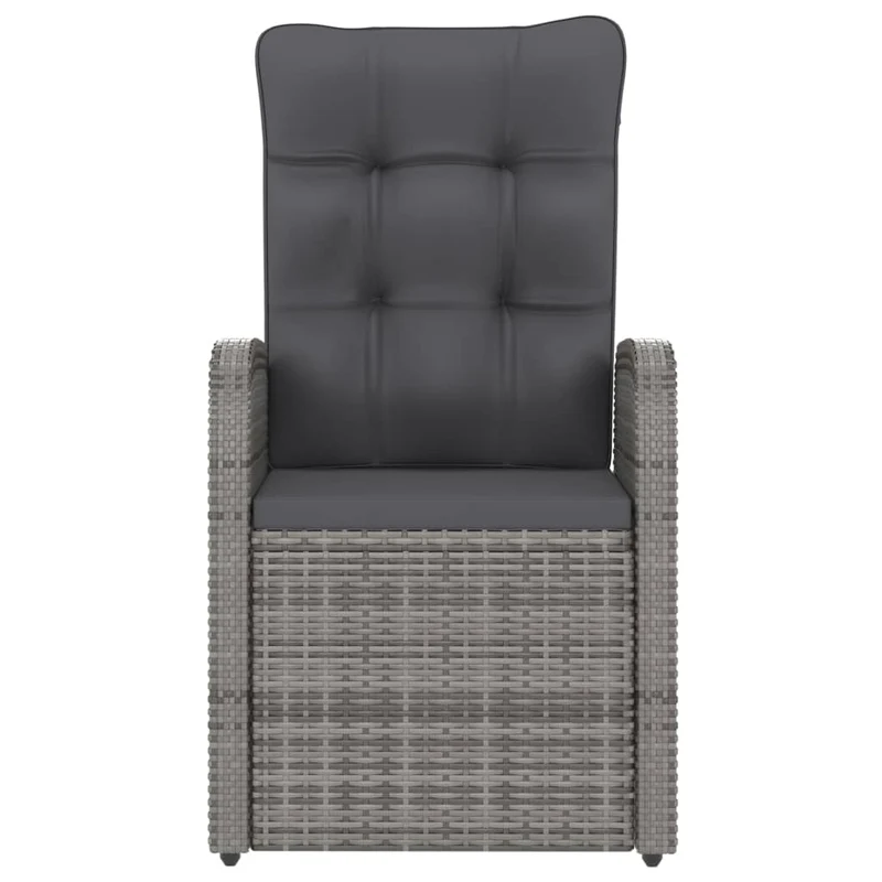 Mobilier à dîner jardin 9 pièces avec coussins résine tressée gris 02_0014935