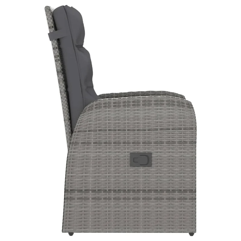 Mobilier à dîner jardin 9 pièces avec coussins résine tressée gris 02_0014935
