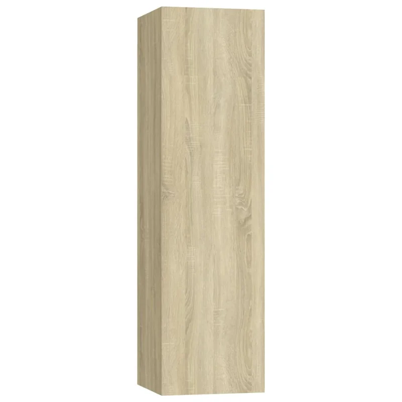 Ensemble de meubles armoire buffet TV télévision salon chambre séjour 4 pièces chêne sonoma bois d'ingénierie brun 02_0024815
