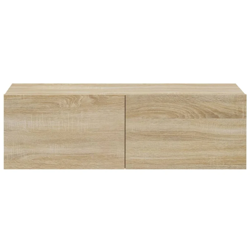 Ensemble de meubles armoire buffet TV télévision salon chambre séjour 4 pièces chêne sonoma bois d'ingénierie brun 02_0024814