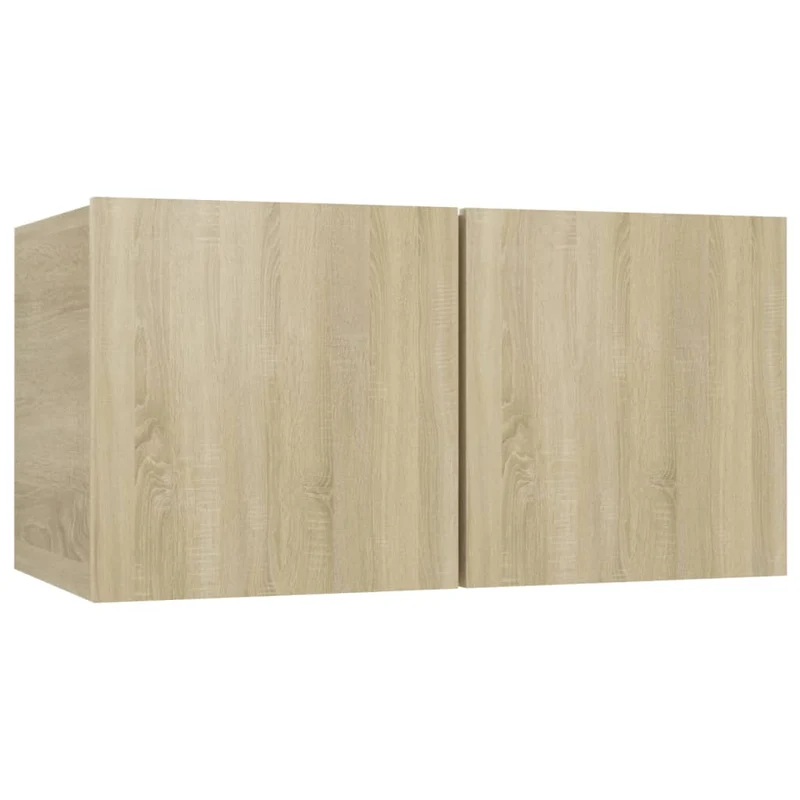 Ensemble de meubles armoire buffet TV télévision salon chambre séjour 5 pièces chêne sonoma bois d'ingénierie brun 02_0024313