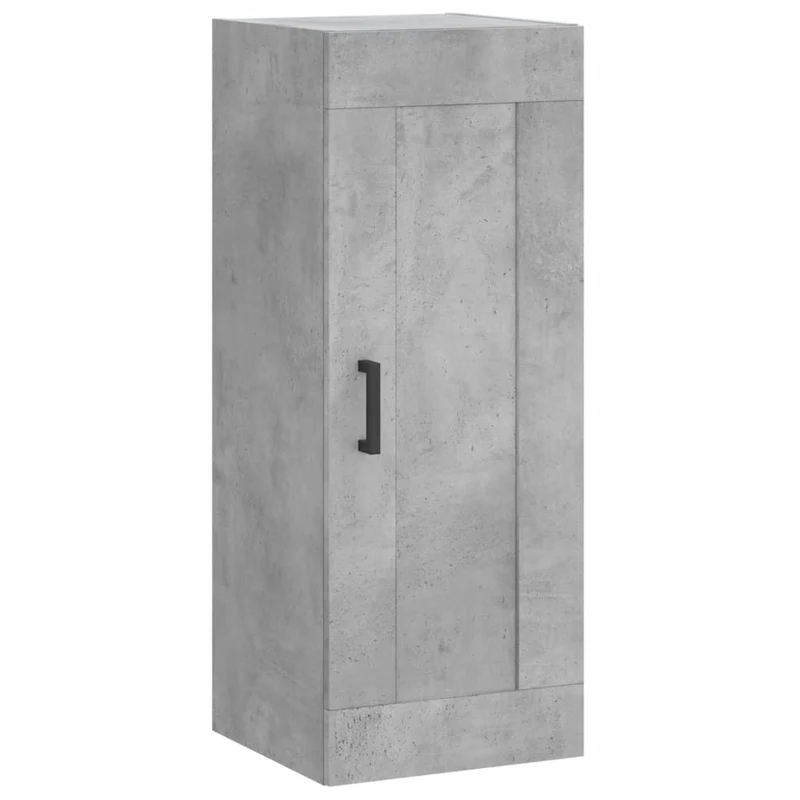 Buffet bahut commode armoire meuble de rangement organisateur cuisine salle de séjour salon haut 34,5 x 34 x 180 cm bois d'ingénierie gris 02_0034346
