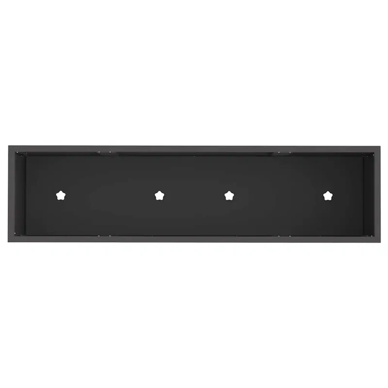 Bac de jardin surélevé moderne 100 x 26 x 82 cm style contemporain ambiance tendance en acier noir 02_0052088