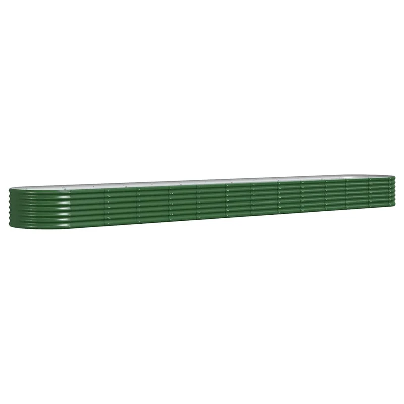 Jardinière bac lit surélevé plantes fleurs terrasse jardin de jardin acier enduit de poudre 512 x 80 x 36 cm vert 02_0039669