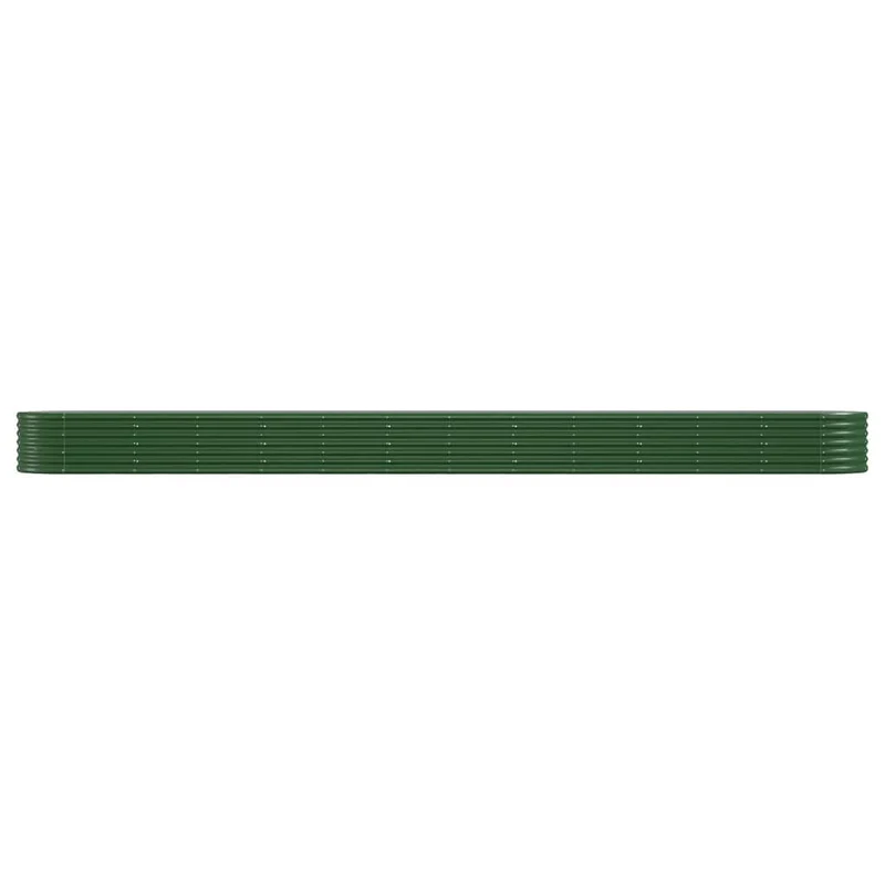 Jardinière bac lit surélevé plantes fleurs terrasse jardin de jardin acier enduit de poudre 512 x 80 x 36 cm vert 02_0039669