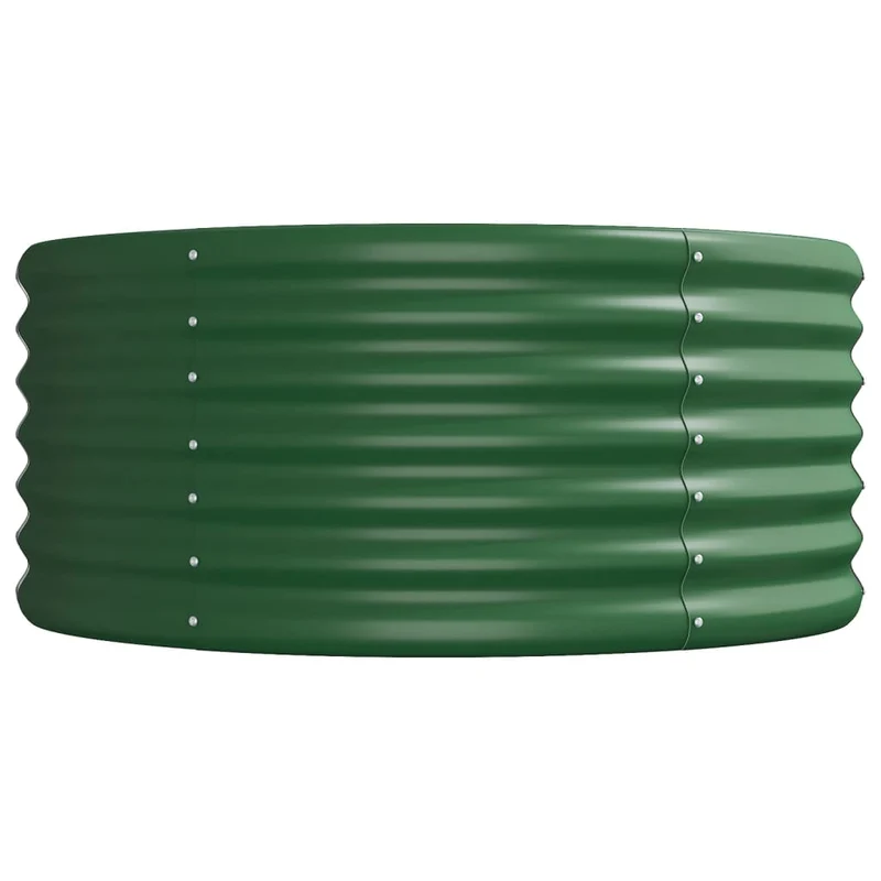 Jardinière bac lit surélevé plantes fleurs terrasse jardin de jardin acier enduit de poudre 512 x 80 x 36 cm vert 02_0039669