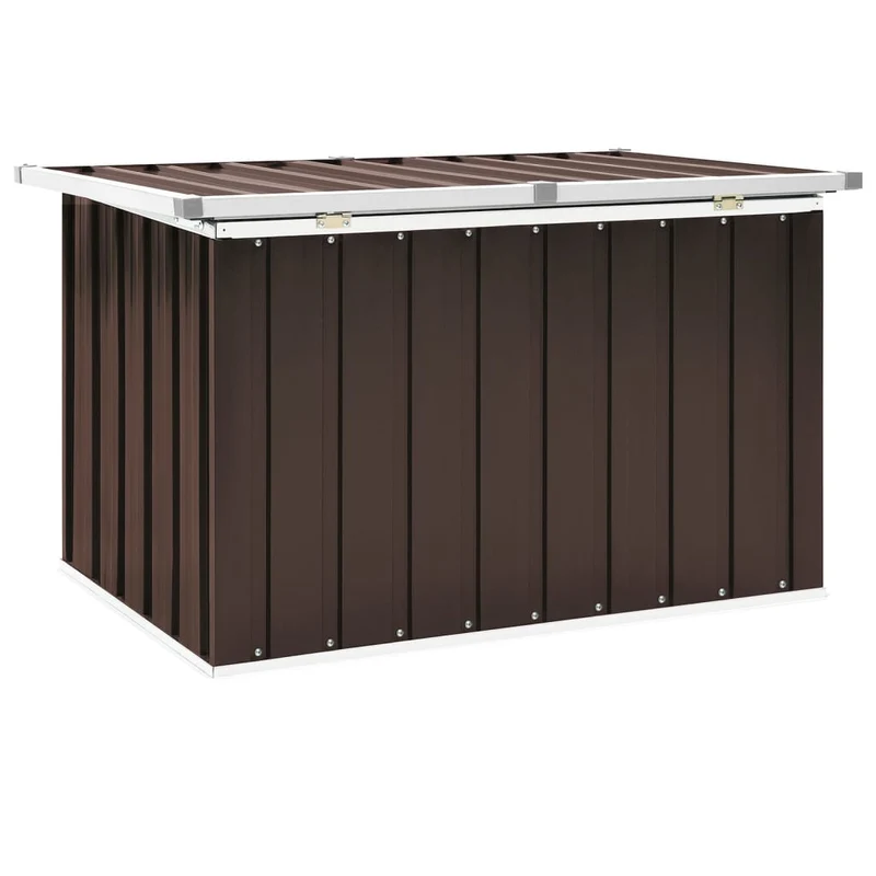 Coffre boîte meuble de jardin rangement 109 x 67 x 65 cm marron 02_0013093
