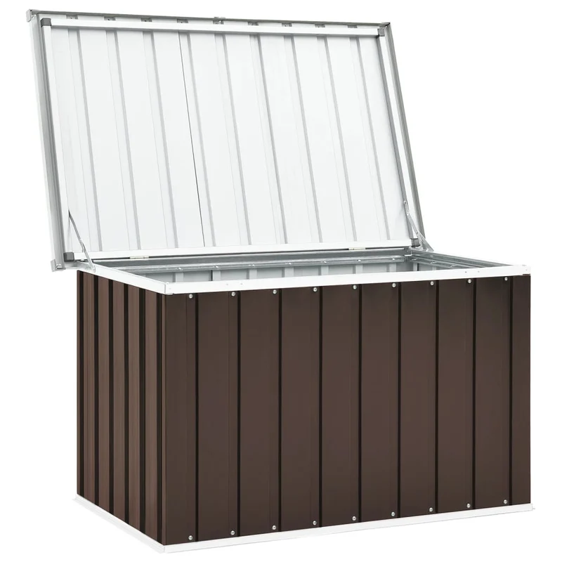 Coffre boîte meuble de jardin rangement 109 x 67 x 65 cm marron 02_0013093