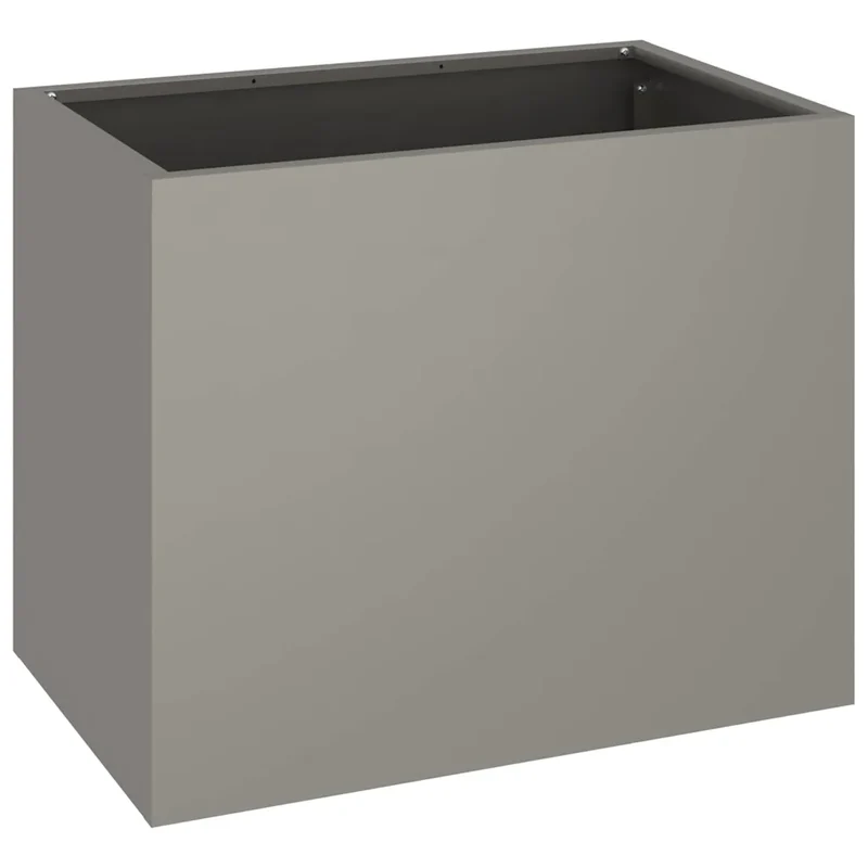 Cache-pot de jardin moderne minimaliste 50 x 32 x 40 cm durable style industriel en acier patiné 02_0052466