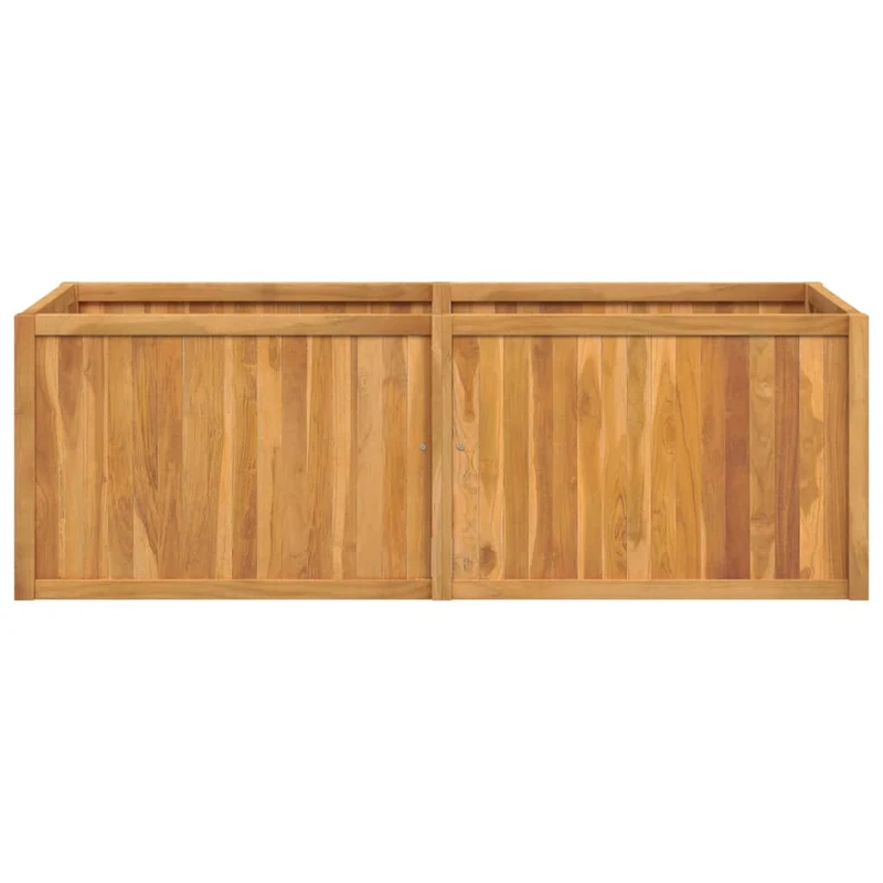 Jardinière bac lit surélevé plantes fleurs terrasse jardin 150 x 50 x 50 cm bois massif de teck marron 02_0039210