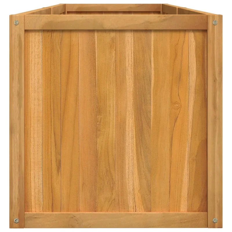 Jardinière bac lit surélevé plantes fleurs terrasse jardin 150 x 50 x 50 cm bois massif de teck marron 02_0039210
