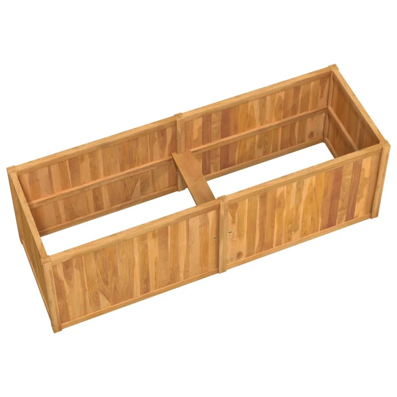 Jardinière bac lit surélevé plantes fleurs terrasse jardin 150 x 50 x 50 cm bois massif de teck marron 02_0039210