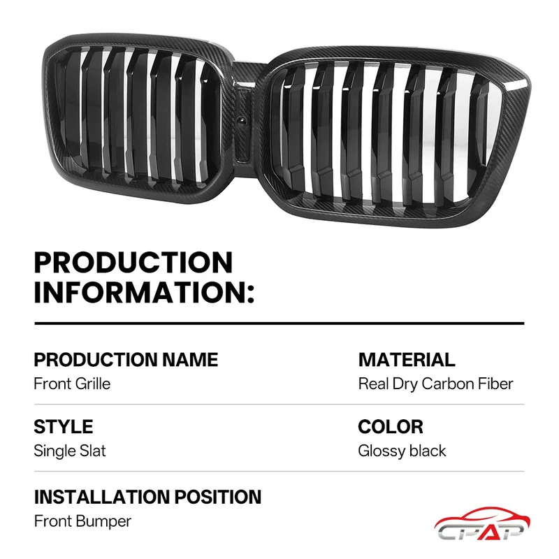 Grille d'Admission d'Air BMW X3 G01 X4 G02 LCI Carbone
