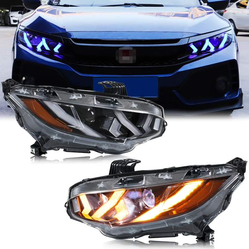 Phares LED Honda Civic 2016-2021 10e Génération FK