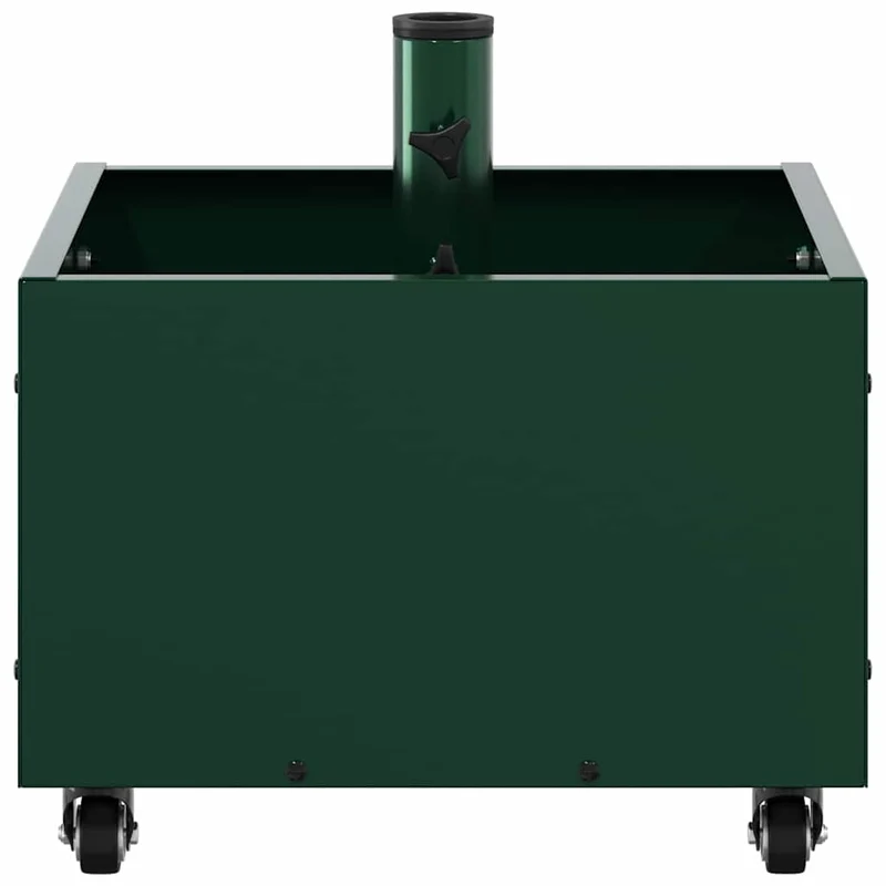 Pied de parasol moderne roulable extérieur 45 x 45 x 45 cm design minimaliste en acier vert 02_0058944