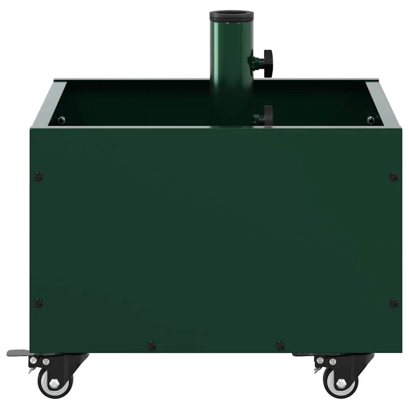 Pied de parasol moderne roulable extérieur 45 x 45 x 45 cm design minimaliste en acier vert 02_0058944
