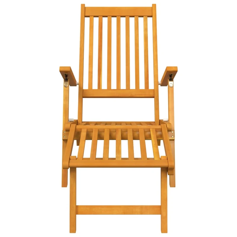 Chaises longues d'extérieur repose-pieds et table 167 x 56 x 75 cm acacia solide 02_0011918