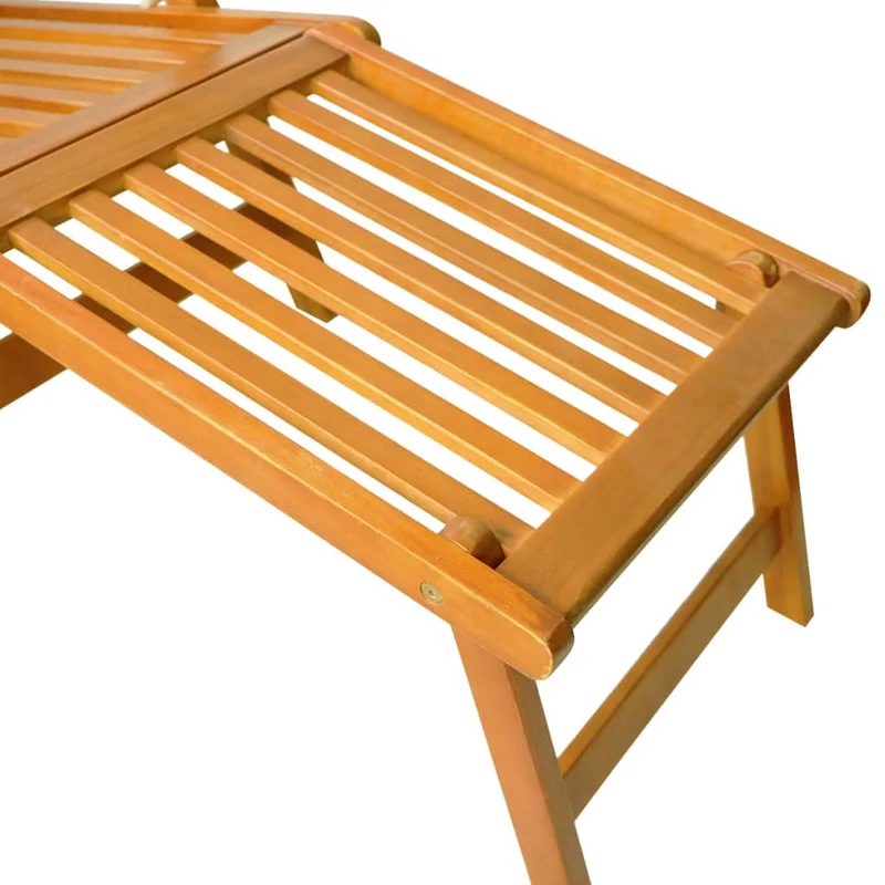 Lot de deux chaise longue transat d'extérieur avec repose-pieds acacia solide 02_0011888