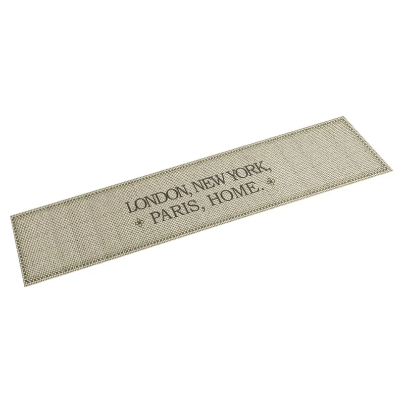 Tapis de cuisine lavable moelleux flexible antidérapant 300 x 60 cm en velours bleu 02_0056475