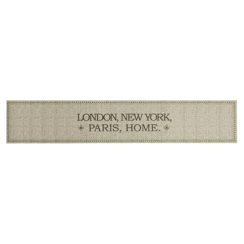 Tapis de cuisine lavable moelleux flexible antidérapant 300 x 60 cm en velours bleu 02_0056475