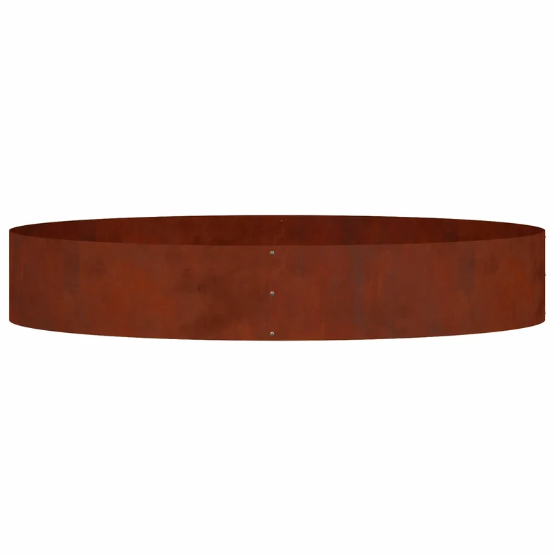Lot de 5 anneaux de jardinière moderne en acier patiné 120 x 120 x 20 cm durable extérieur chic 02_0052275
