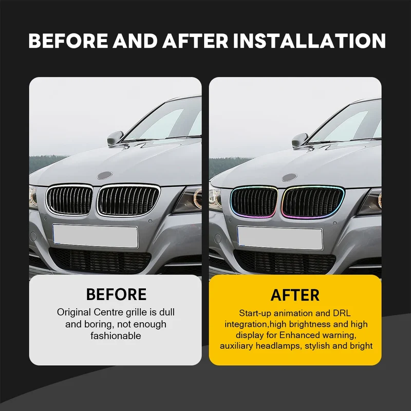 Calandre BMW E90 Série 3 2009-2012 Éclairage RGB