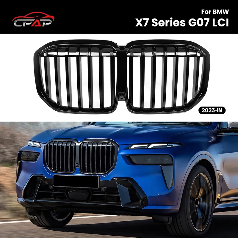 Grille de Pare-Chocs Avant BMW X7 G07 LCI 2023 Noir Brillant