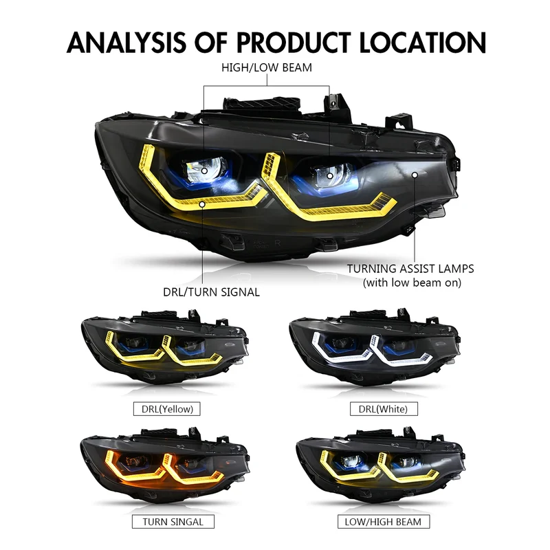 Phares LED BMW Serie 4 F32 F36 F80 2013-2020