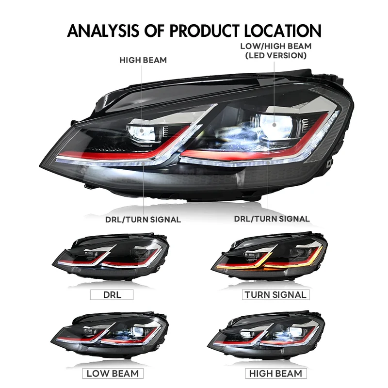 Phares LED Volkswagen Golf 6 7 7.5 2008-2020