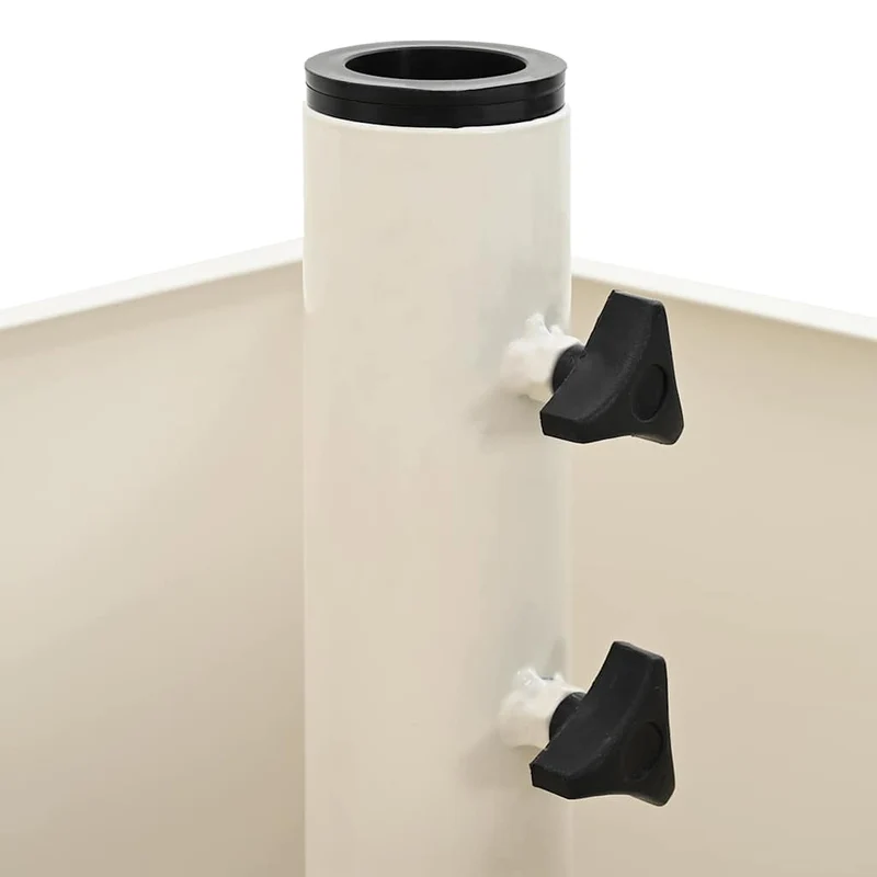 Base de parasol moderne roulable ajustable 45 x 45 x 45 cm en acier blanc 02_0058946
