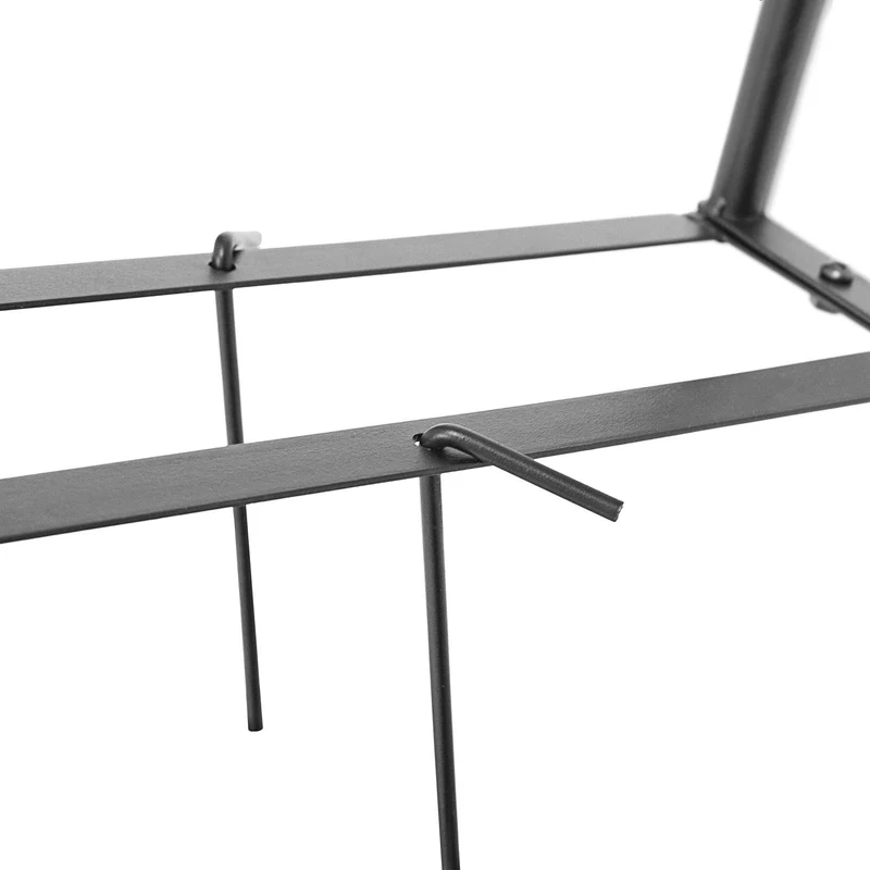 Arche à rosiers décorative pour plantes grimpantes 200 x 100 x 50 cm en fer époxy noir 13_0003265