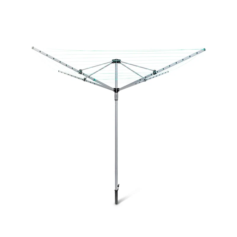 Sèche-linge parapluie rotatif pliable jardin 49,2 m 11 niveaux en acier gris 13_0003170