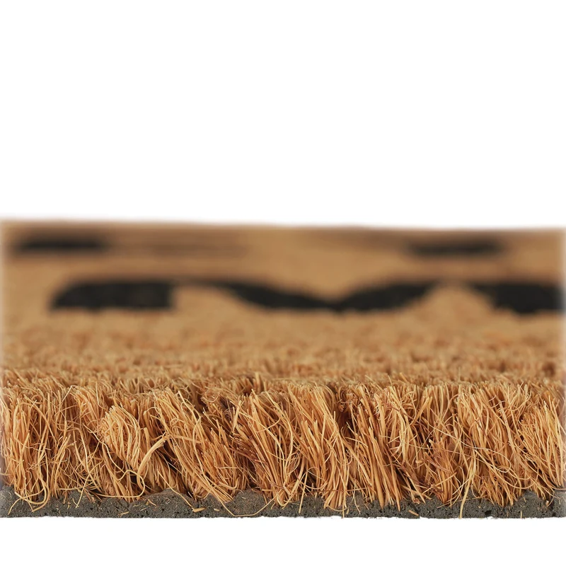 Paillasson antidérapant intérieur extérieur 75 x 45 cm facile à nettoyer ambiance cosy en fibre de coco marron 13_0003958