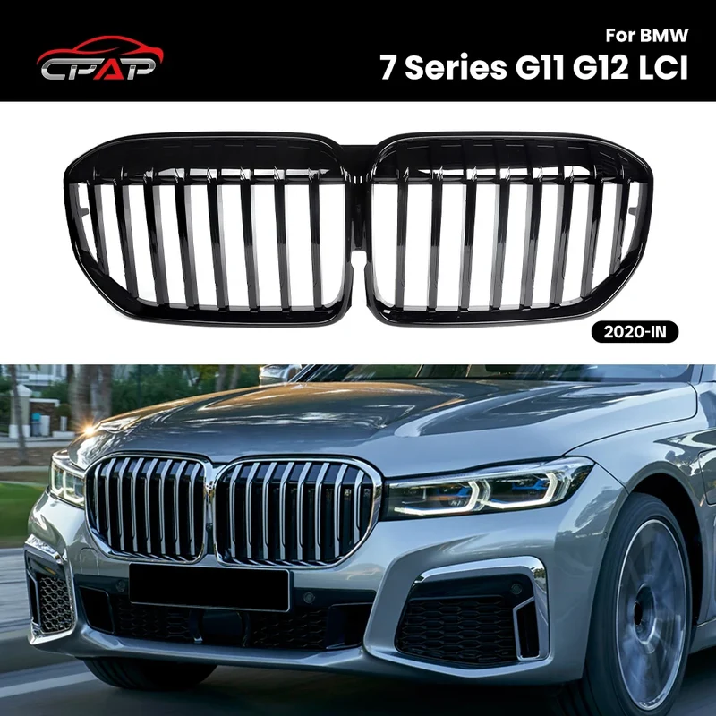 Calandre BMW Série 7 G11 G12 LCI 2020+ Noir Brillant