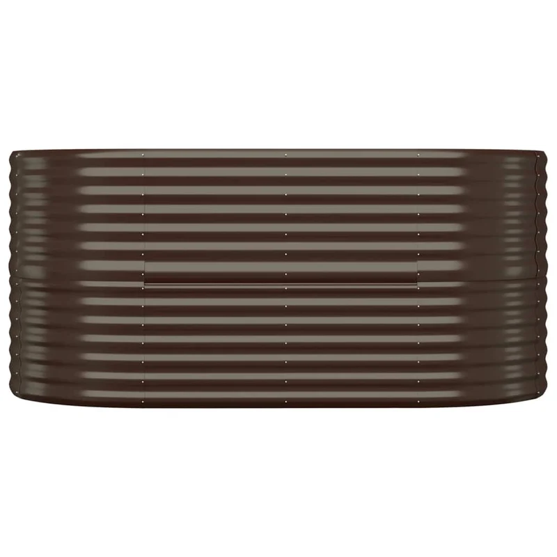 Jardinière bac lit surélevé plantes fleurs terrasse jardin de jardin acier enduit de poudre marron 02_0039503