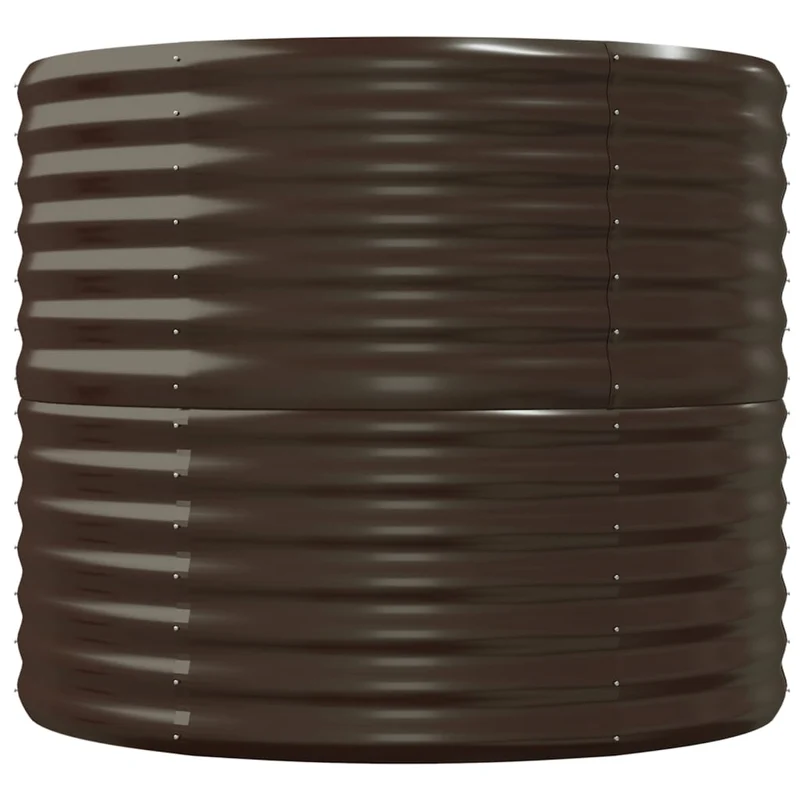 Jardinière bac lit surélevé plantes fleurs terrasse jardin de jardin acier enduit de poudre marron 02_0039503