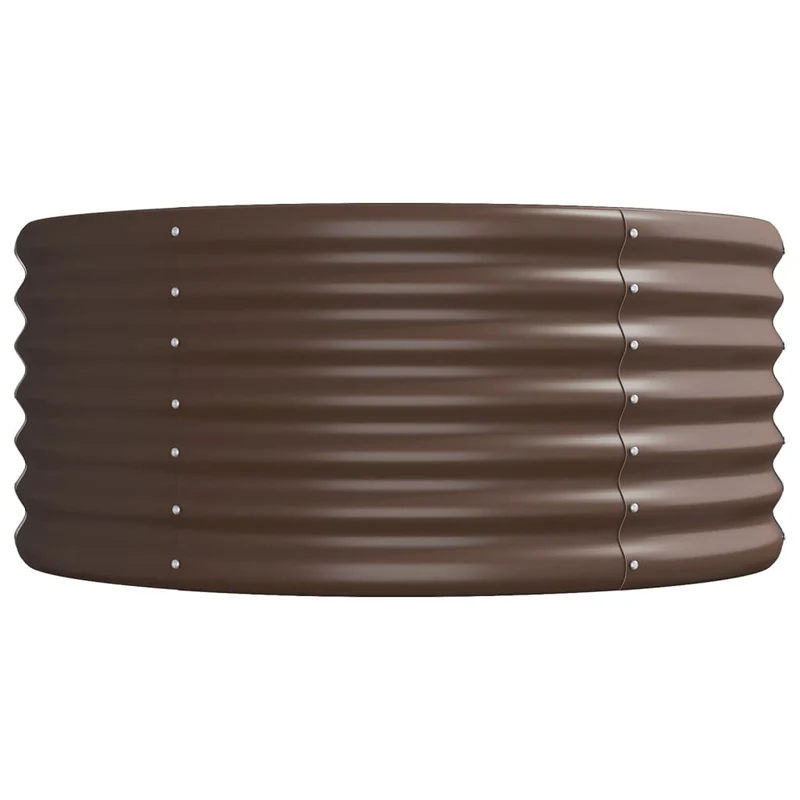 Jardinière bac lit surélevé plantes fleurs terrasse jardin de jardin acier enduit de poudre marron 02_0039551