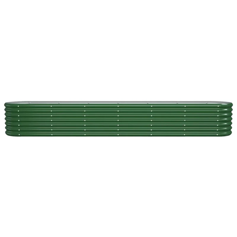 Jardinière bac lit surélevé plantes fleurs terrasse jardin de jardin acier enduit de poudre 260 x 40 x 36 cm vert 02_0039617