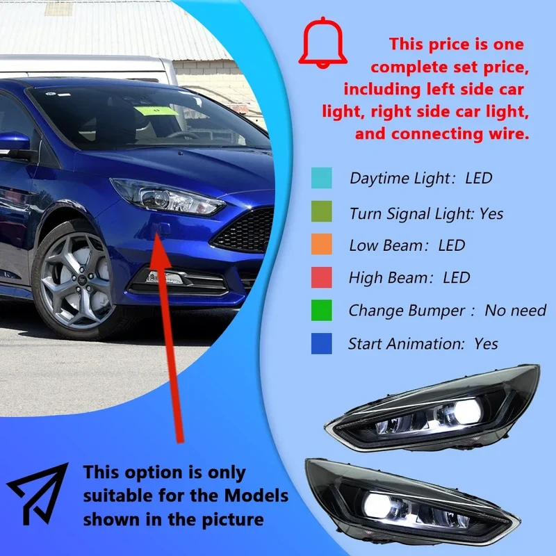 Phares LED Ford Focus 2015-2018