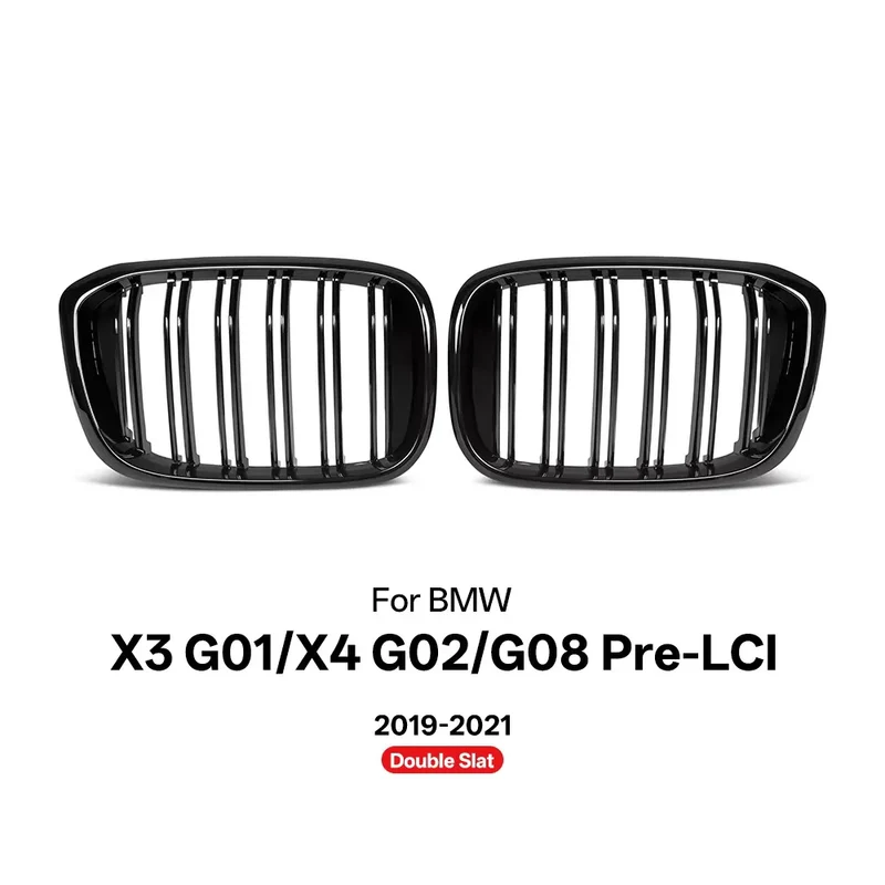 Grille de Pare-Chocs Avant BMW X3 G01 X4 G02 2019-2021 Noir Brillant