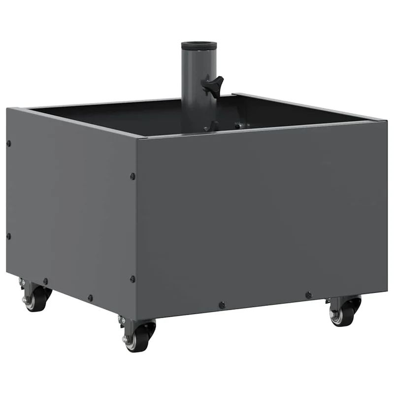 Pied de parasol roulable design minimaliste extérieur 45 x 45 x 45 cm en acier anthracite 02_0058945