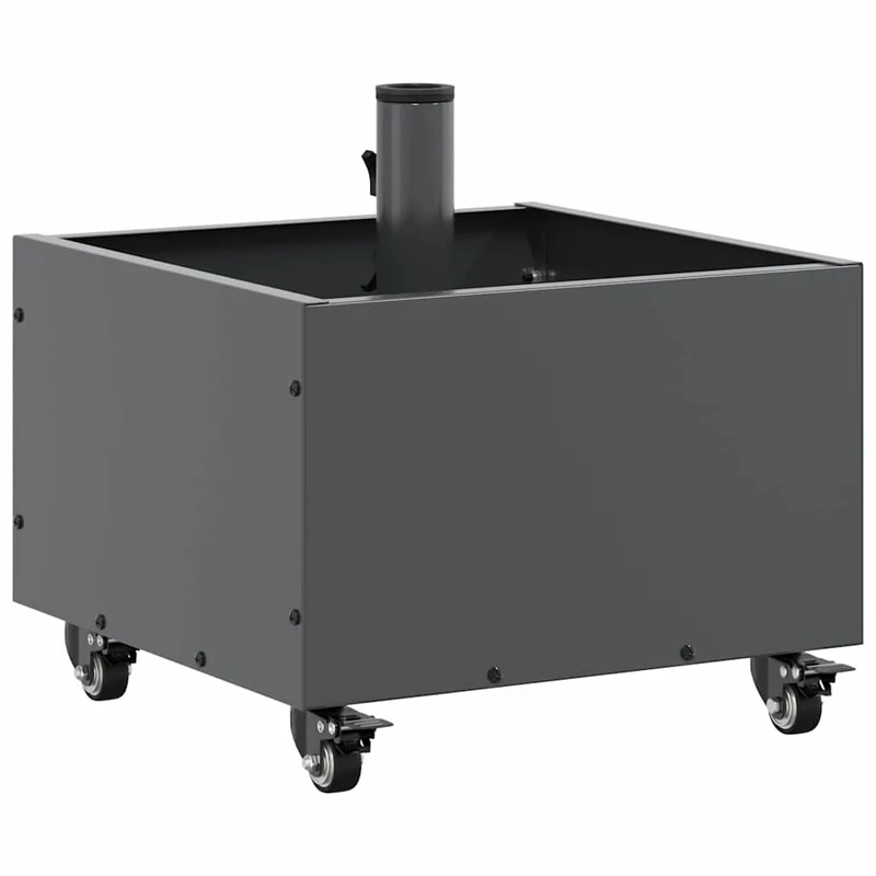 Pied de parasol roulable design minimaliste extérieur 45 x 45 x 45 cm en acier anthracite 02_0058945