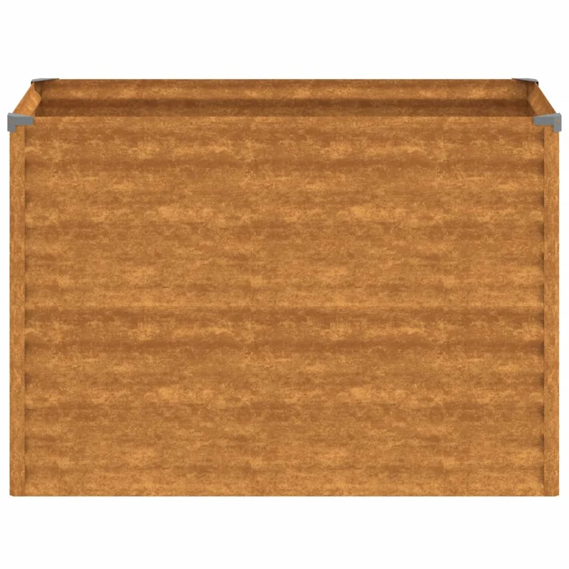 Jardinière bac lit surélevé plantes fleurs terrasse jardin de jardin 100 x 50 x 69 cm acier corten marron 02_0039305