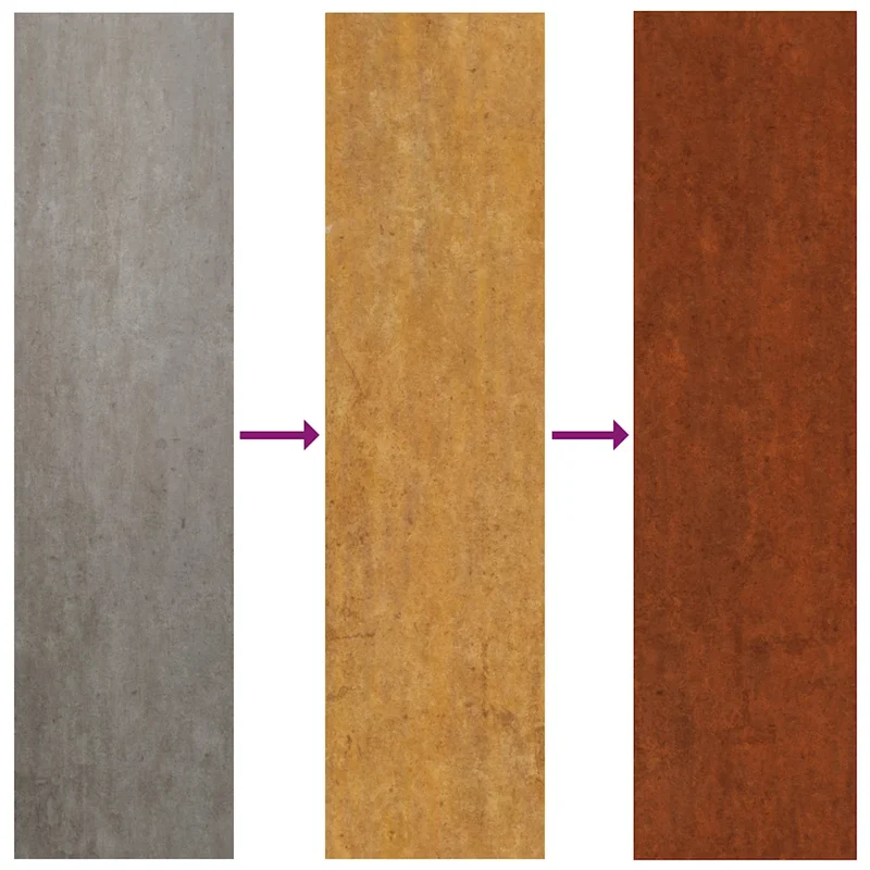 Jardinière extérieure style moderne profonde 280 x 80 x 40 cm avec drainage efficace en acier rouillé 02_0051548