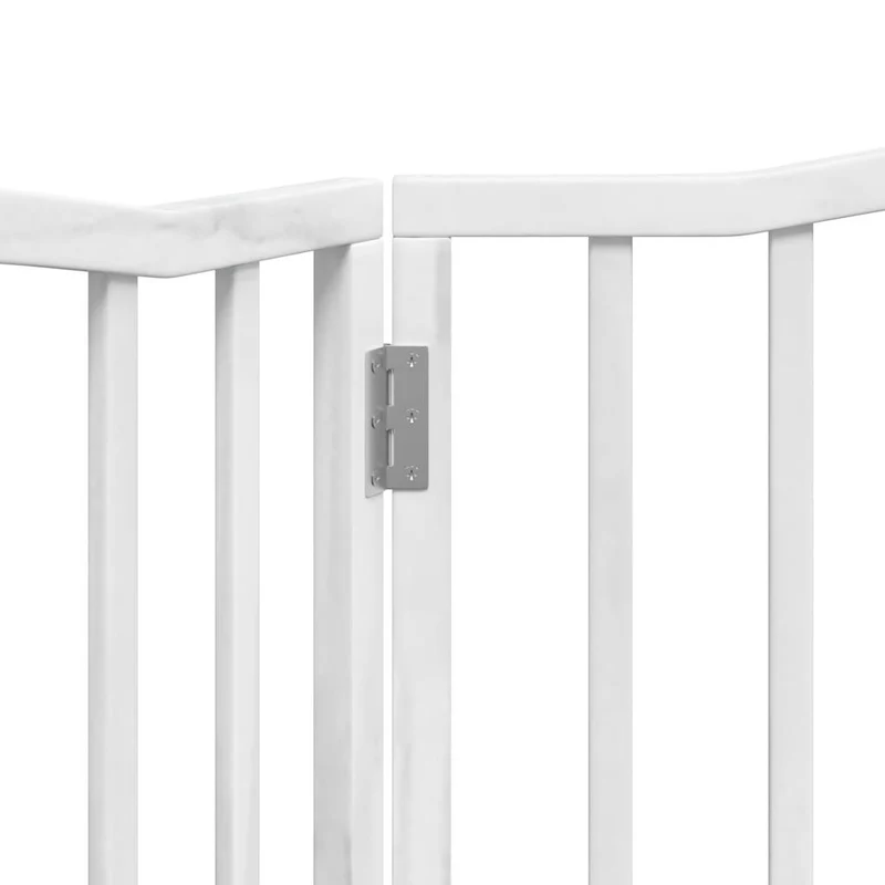 Barrière de sécurité pour chien animaux de compagnie pliable 2 panneaux 160 cm bois de peuplier blanc 02_0023037