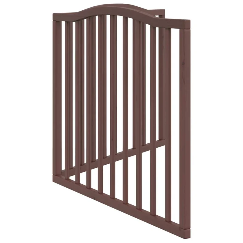 Barrière de sécurité pour chien animaux de compagnie pliable 2 panneaux 160 cm bois de peuplier marron 02_0023047